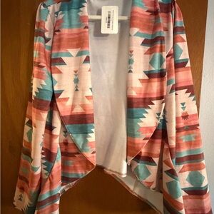 Neutral Pinks Aztec Print Blazer